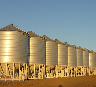 Grain storage bins