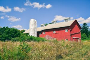 Red Barn with Silo