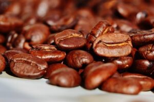 up close coffee beans