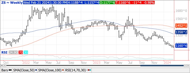QST Beans chart for 2.21.24