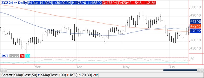 QST corn chart on 6.14.24