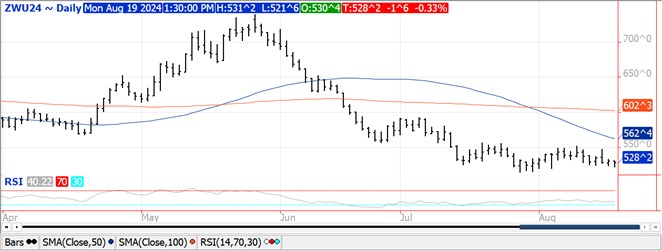 QST Chart Wheat 8.19