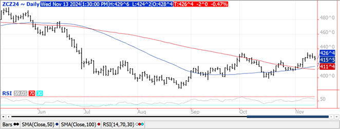 QST Chart for Corn 11/19